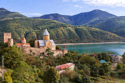 Ananuri church and monastery in Georgia, Caucasus photo