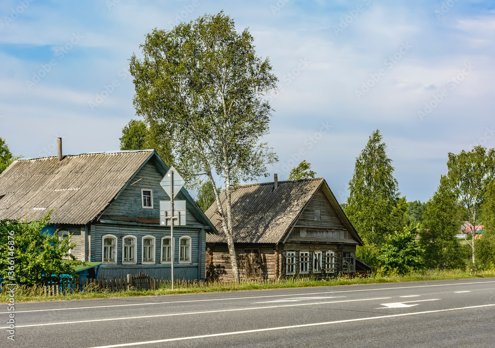 The village of Zaitsevo on the road from St. Petersburg to Moscow. The village of Zaitsevo on the road from St. Petersburg to Moscow.