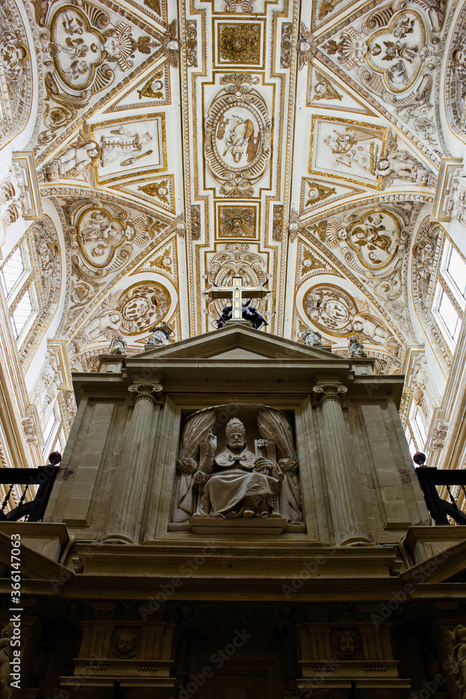 Cordoba, Spain - September 02, 2015: The Mosque–Cathedral of Córdoba, the Cathedral of Our Lady of the Assumption located in spanish region of Andalusia