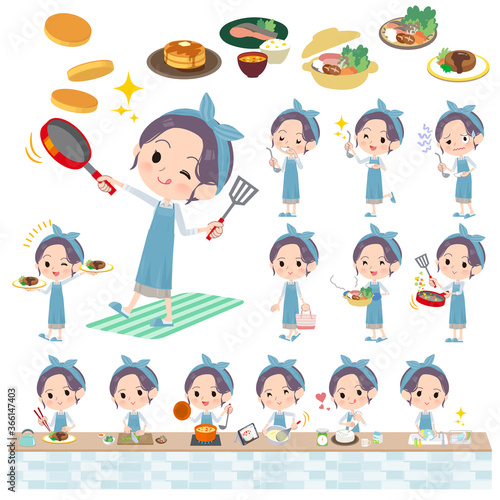 hairband apron mom_cooking
