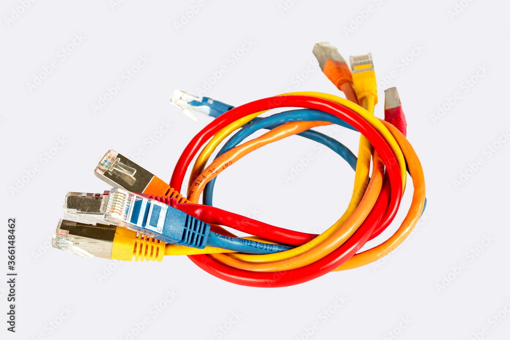 Connect Lan cable isolated on white background Connect Lan cable isolated on white background