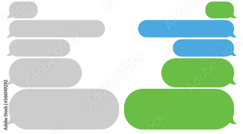 Cell phone messenger chat bubbles