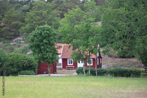 Old fishing village Lickershamn on Gotland, Sweden photo