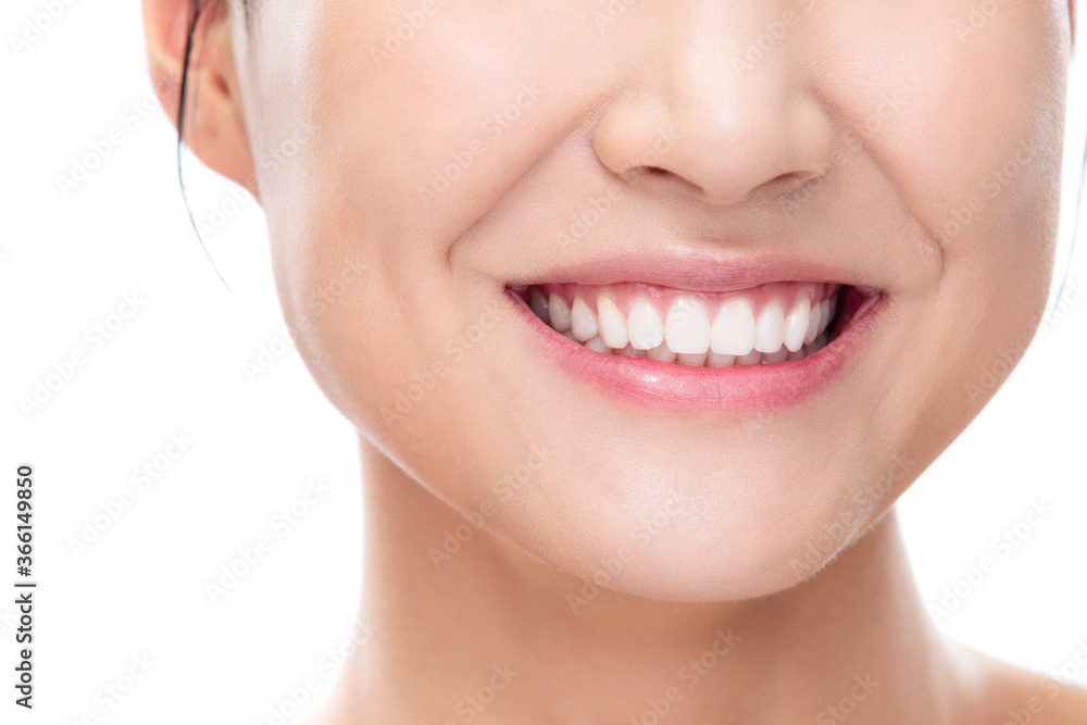 Young woman teeth features Young woman teeth features