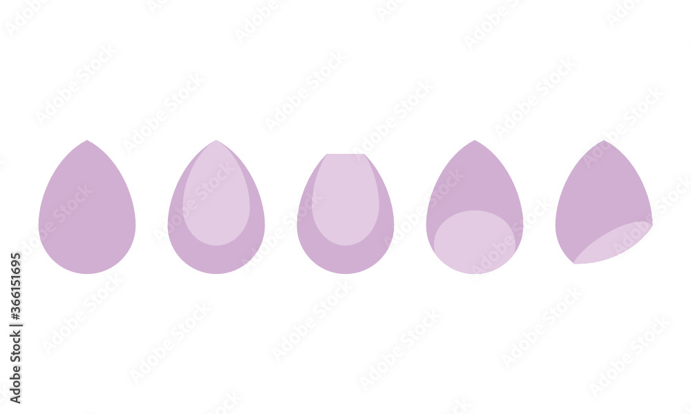 Cosmetic Makeup Sponge Isolated Vector Icon Illustration Background