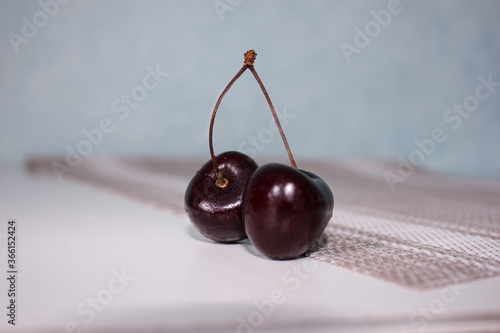 juicy cherries in drops