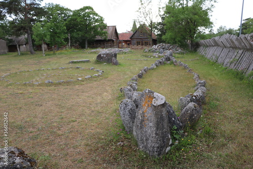 Old historic village on Gotland, Sweden photo