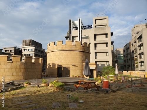 Castle shaped building in Taiwan photo