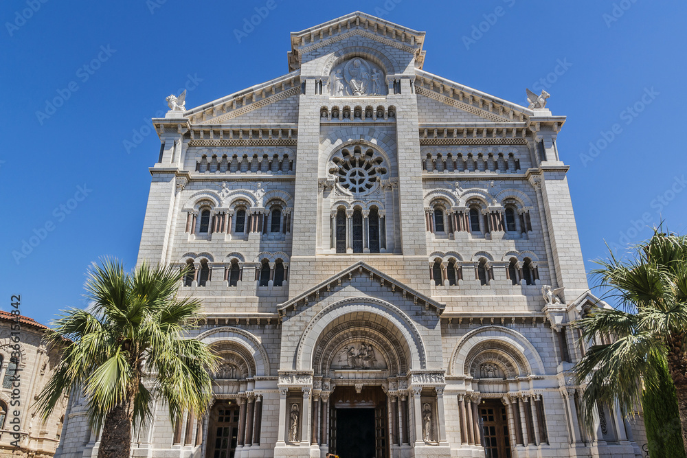 Saint Nicholas Cathedral, consecrated in 1875, located on site of the church built in 1252 and dedicated to St. Nicholas. Monte Carlo, Principality of Monaco.