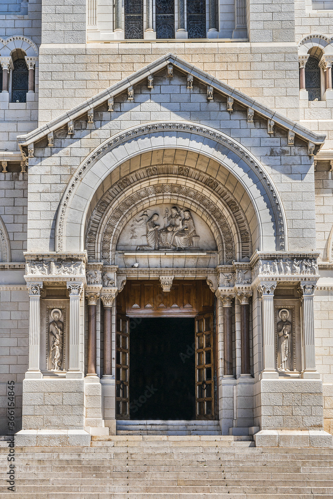 Saint Nicholas Cathedral, consecrated in 1875, located on site of the church built in 1252 and dedicated to St. Nicholas. Monte Carlo, Principality of Monaco. Saint Nicholas Cathedral, consecrated in 1875, located on site of the church built in 1252 and dedicated to St. Nicholas. Monte Carlo, Principality of Monaco.