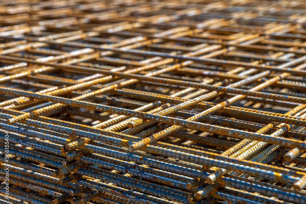 iron lattice for the foundation of a family house iron lattice for the foundation of a family house