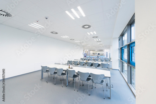 Empty factory canteen
