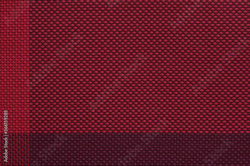 Plastic weft texture in shades of red in rectangles