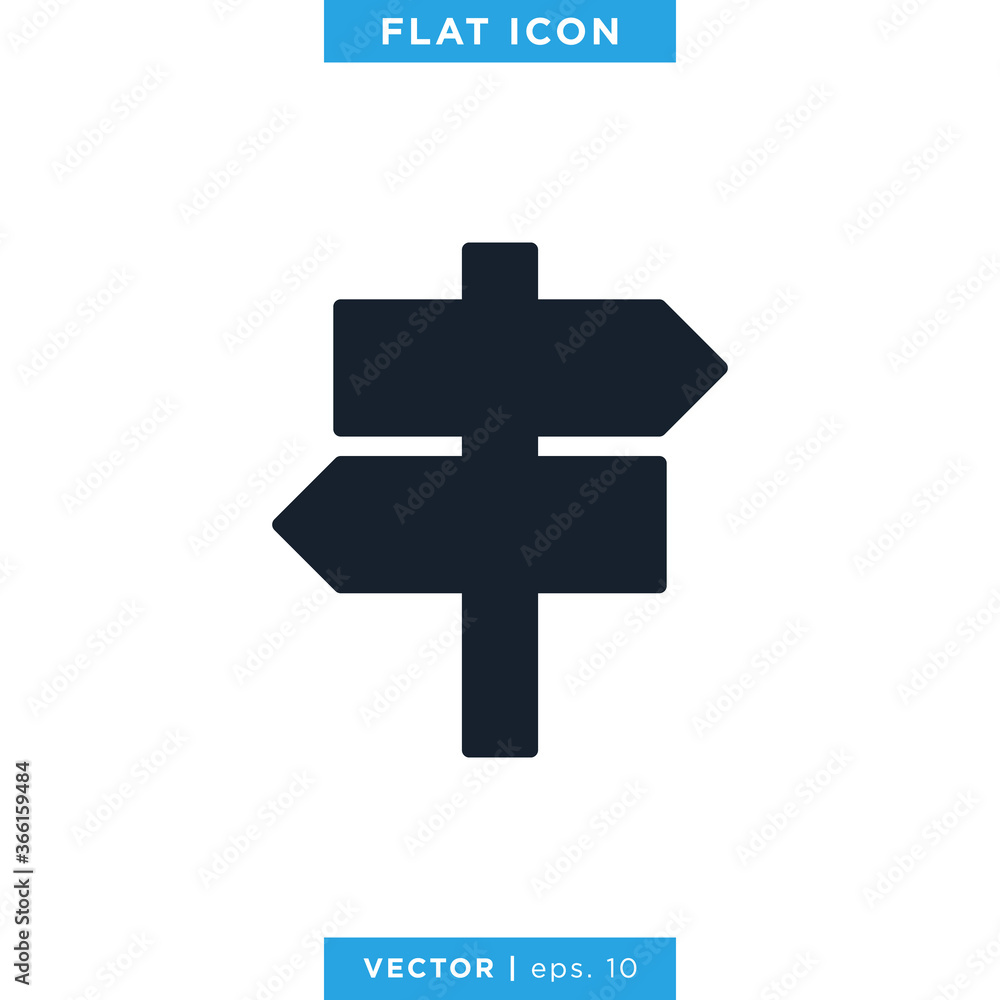 Obraz premium Signpost Icon Vector Design Template. Road sign icon.