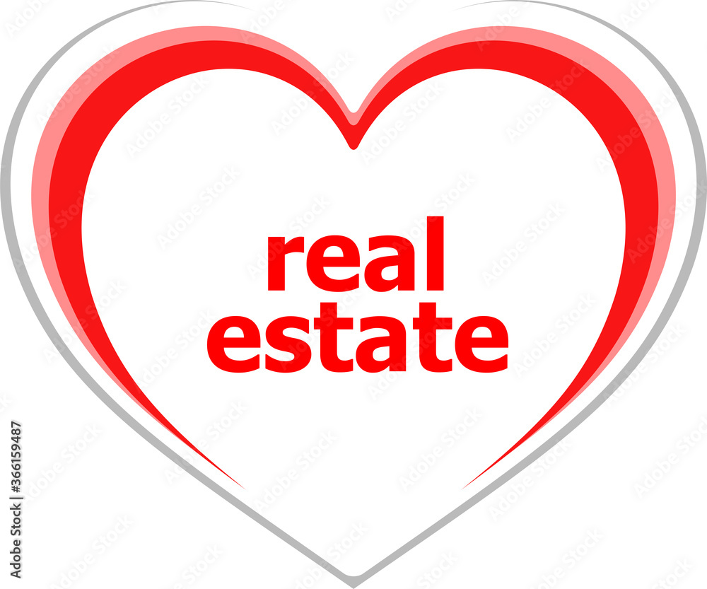 Text Real estate. Business concept Text Real estate. Business concept