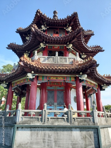 Pagoda in a park in Asia