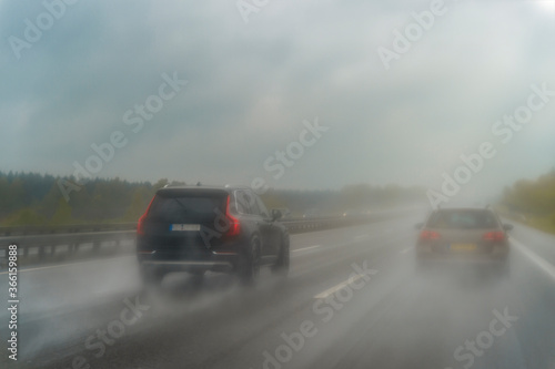 Wallpaper Mural Motorway during rain Torontodigital.ca