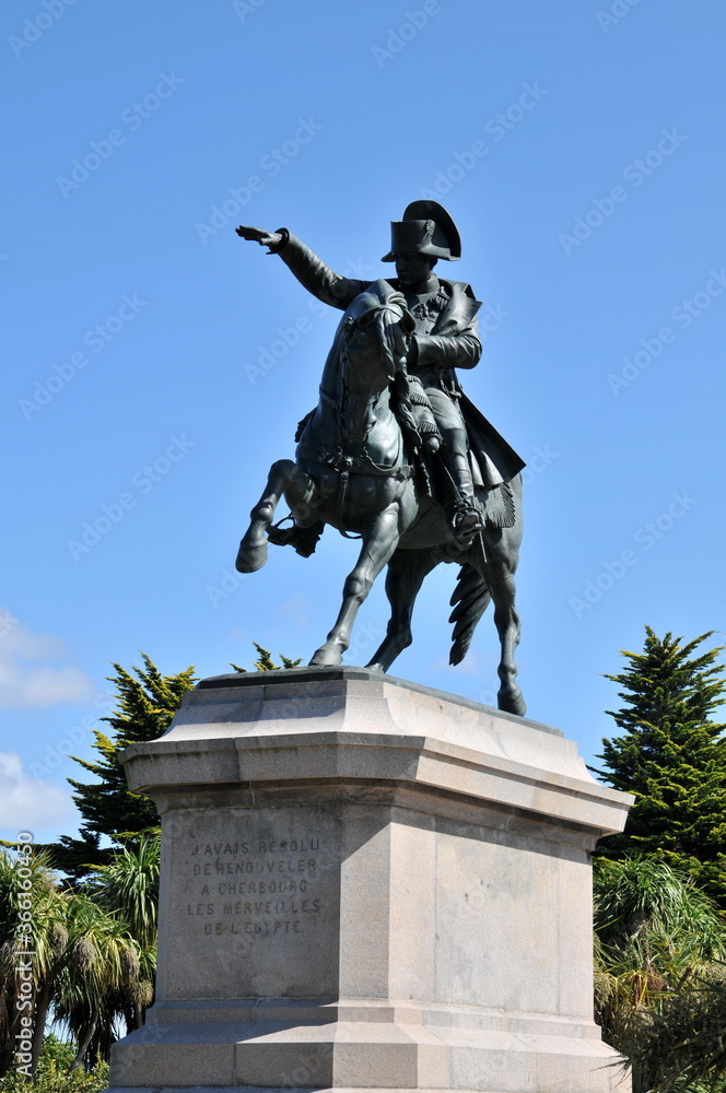 statue of napoleon bonaparte in Cherbourg, France