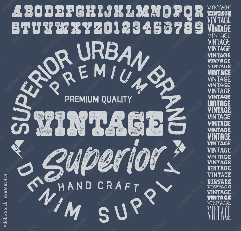 Craft retro vintage typeface design.