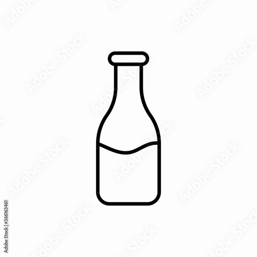 Outline milk bottle icon.Milk bottle vector illustration. Symbol for web and mobile