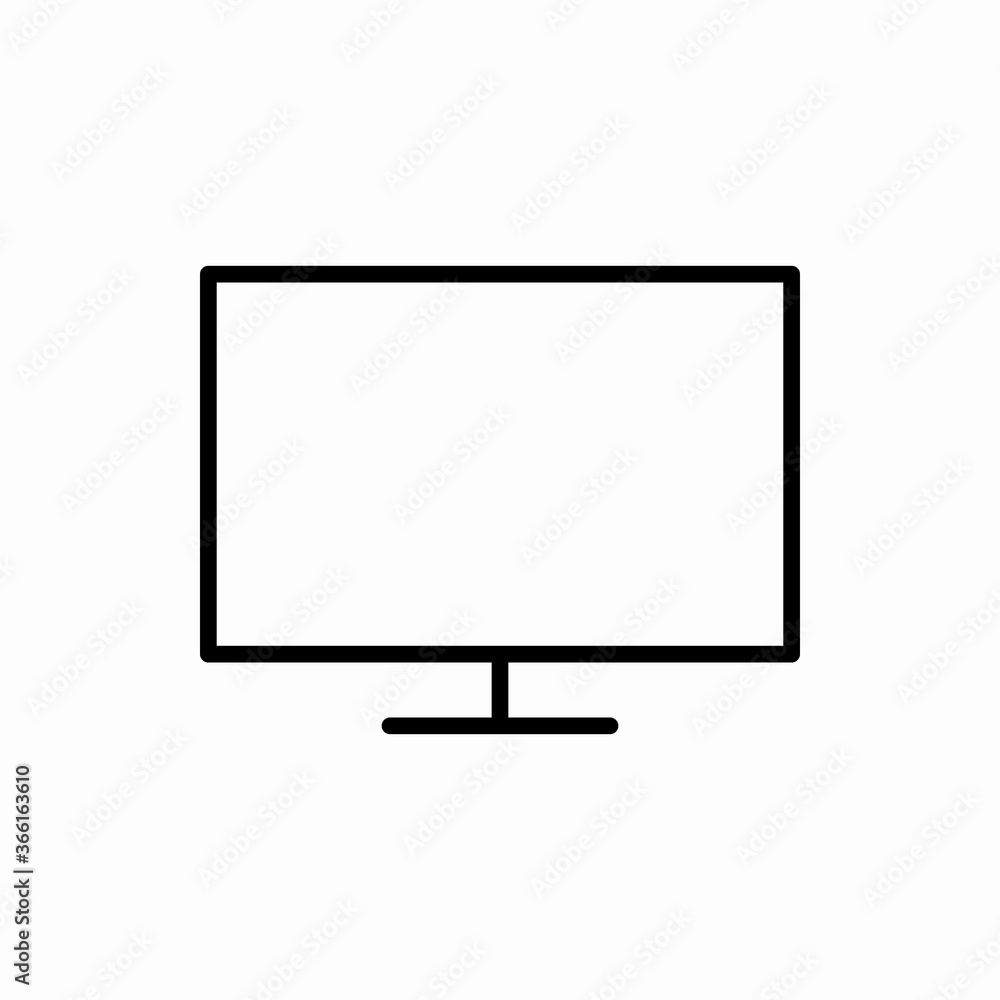 Outline monitor icon.Monitor vector illustration. Symbol for web and mobile Outline monitor icon.Monitor vector illustration. Symbol for web and mobile