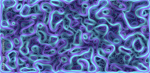 Line art pattern with topology background on background. Technology background vector.