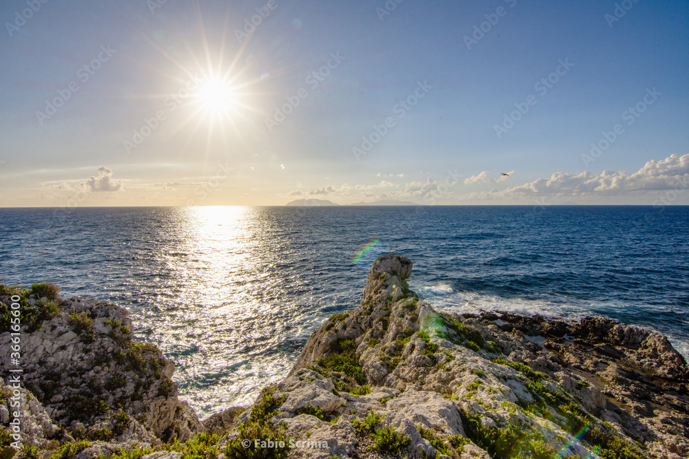 sunset over the sea