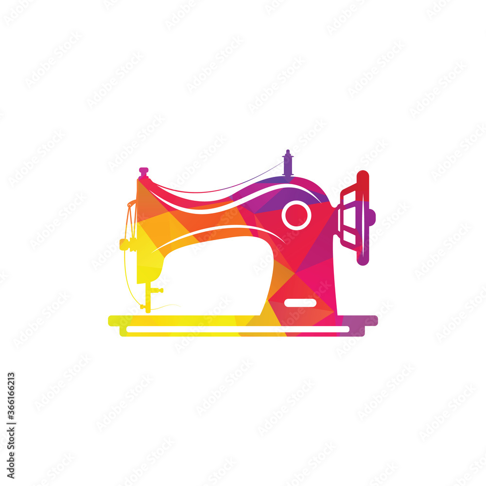 Manual sew machine vector  icon. Simple illustration of manual stitching machine icon for web design isolated on white background.