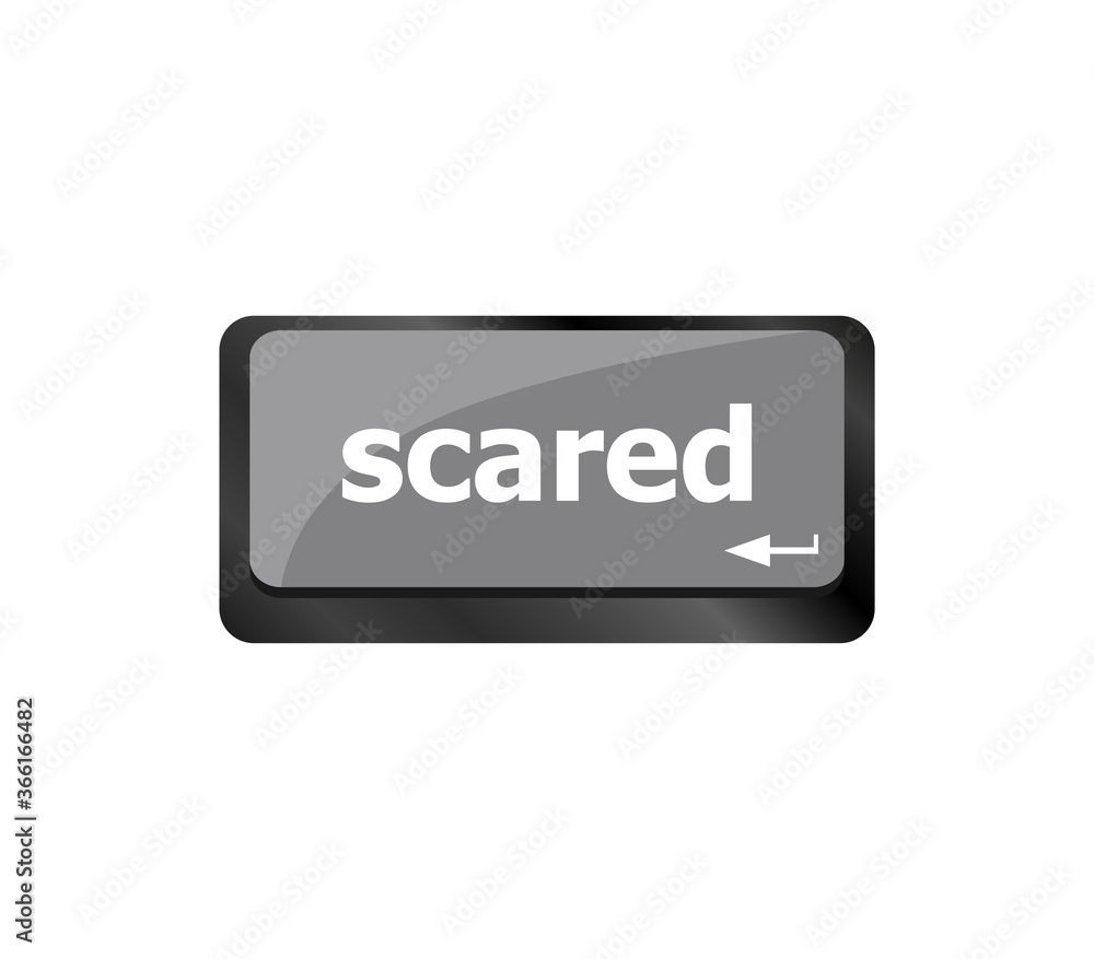 Keyboard with hot key - scared word. laptop enter button Keyboard with hot key - scared word. laptop enter button
