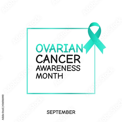 September is Ovarian Cancer Awareness Month Vector Illustration