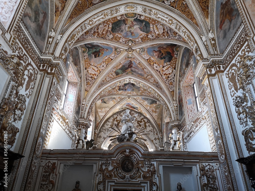dettaglio, scorcio della Certosa di San Lorenzo . Padula,  Salerno