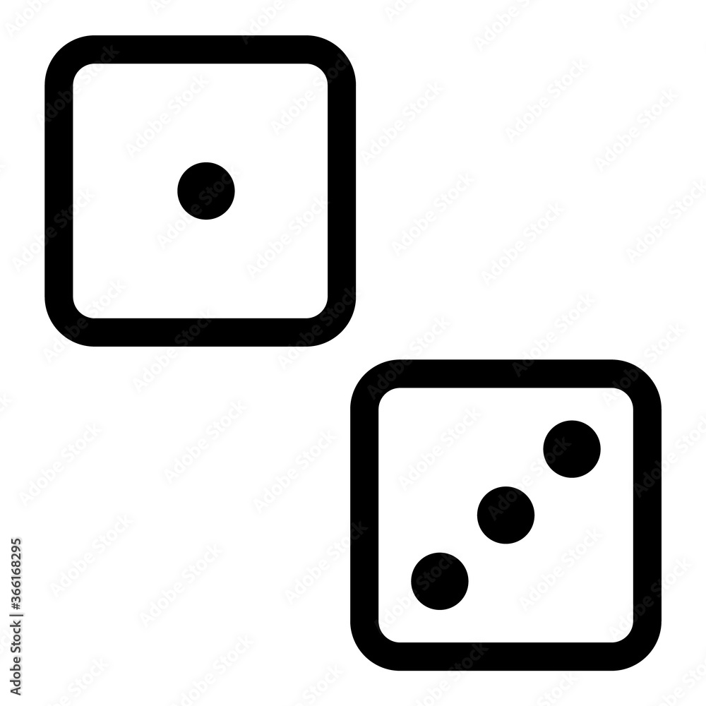 Dice Game Flat Icon Isolated On White Background Dice Game Flat Icon Isolated On White Background