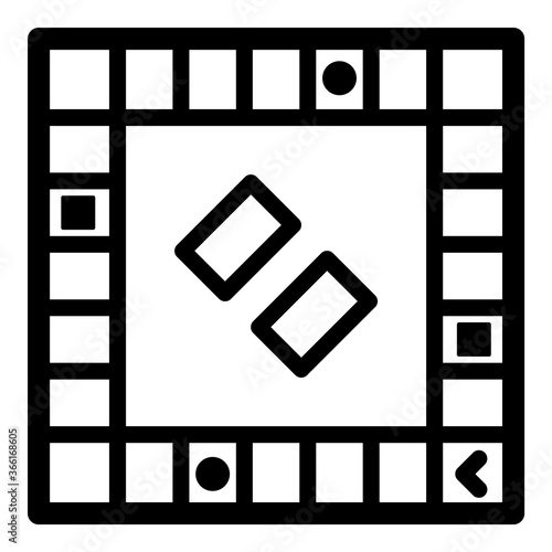 Monopoly Game Flat Icon Isolated On White Background