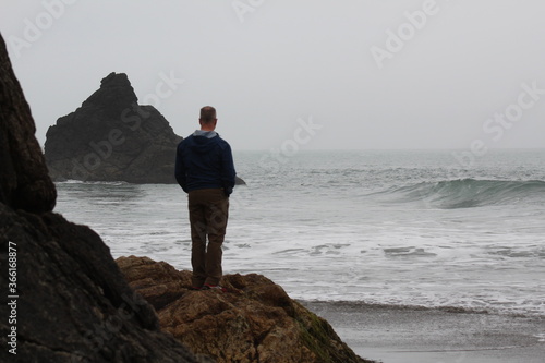 man on the beach