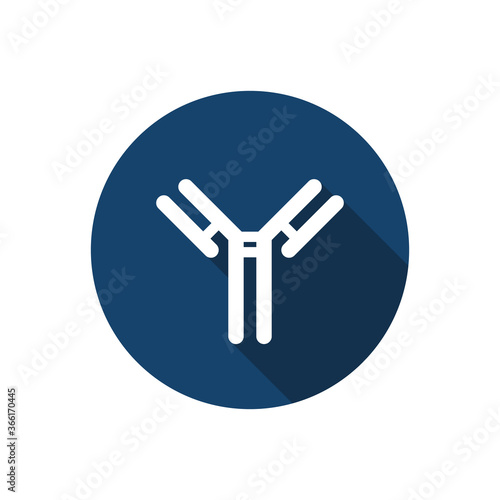 antibody (immunoglobulin) flat icon, vector color illustration