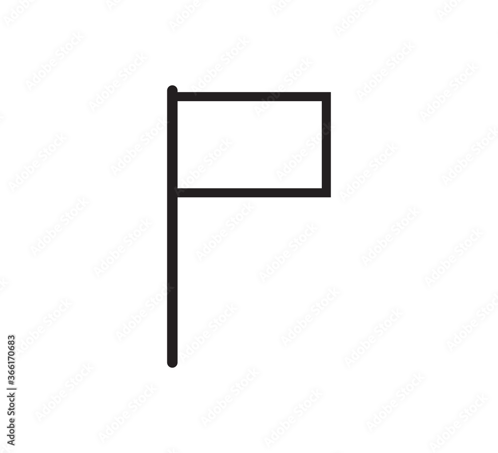 Flag icon vector logo design template Flag icon vector logo design template