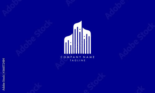 Unique and Modern City skyline. city silhouette. vector illustration in flat design photo