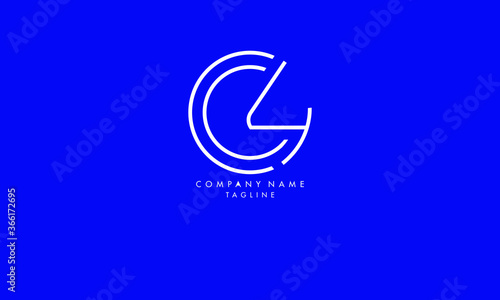 Letter C4 Shape Geometric logo Vector design photo