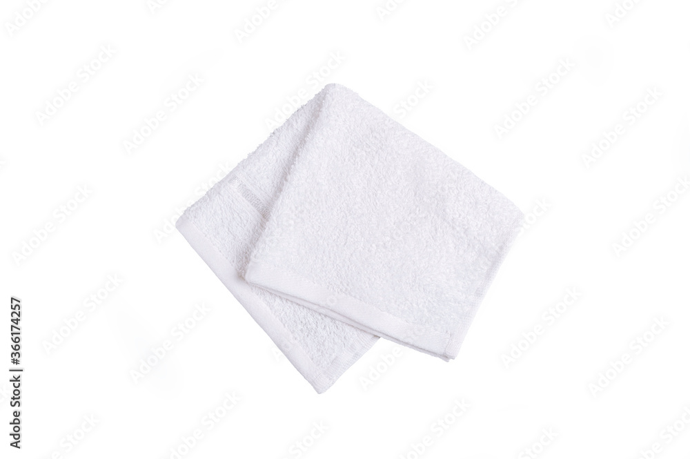 Fototapeta premium White spa towel isolated on white background