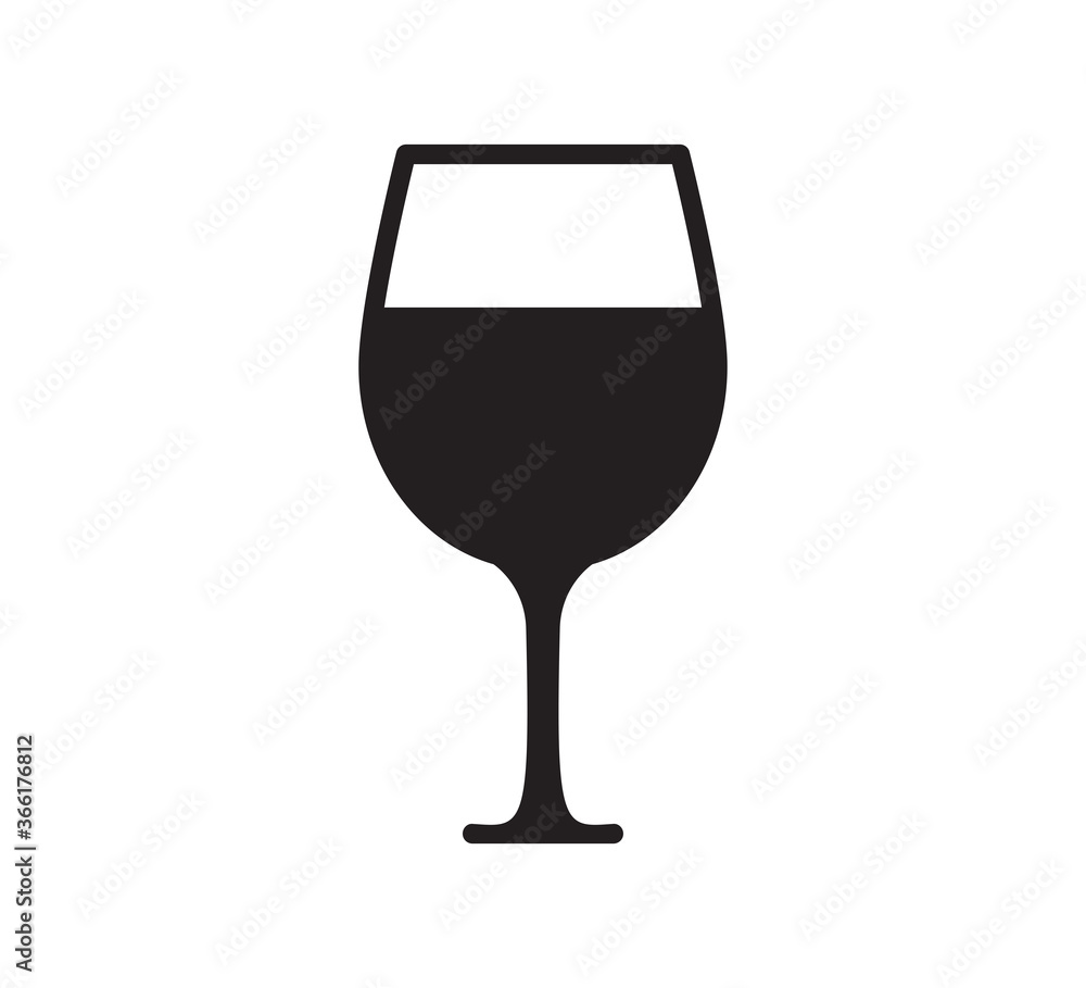 Wine glass icon vector logo design template Wine glass icon vector logo design template