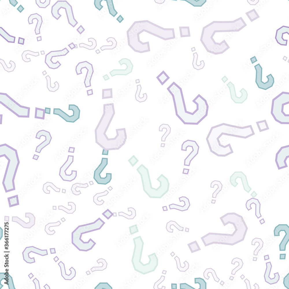 Quiz seamless pattern. Question marks, doubt, faq Quiz seamless pattern. Question marks, doubt, faq