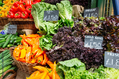 Fresh produce at market stall