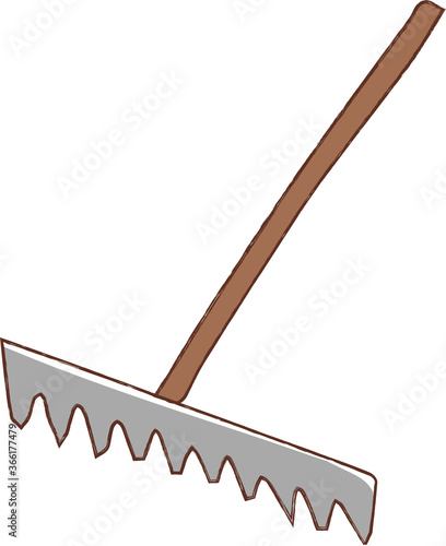 手描き風のレーキ