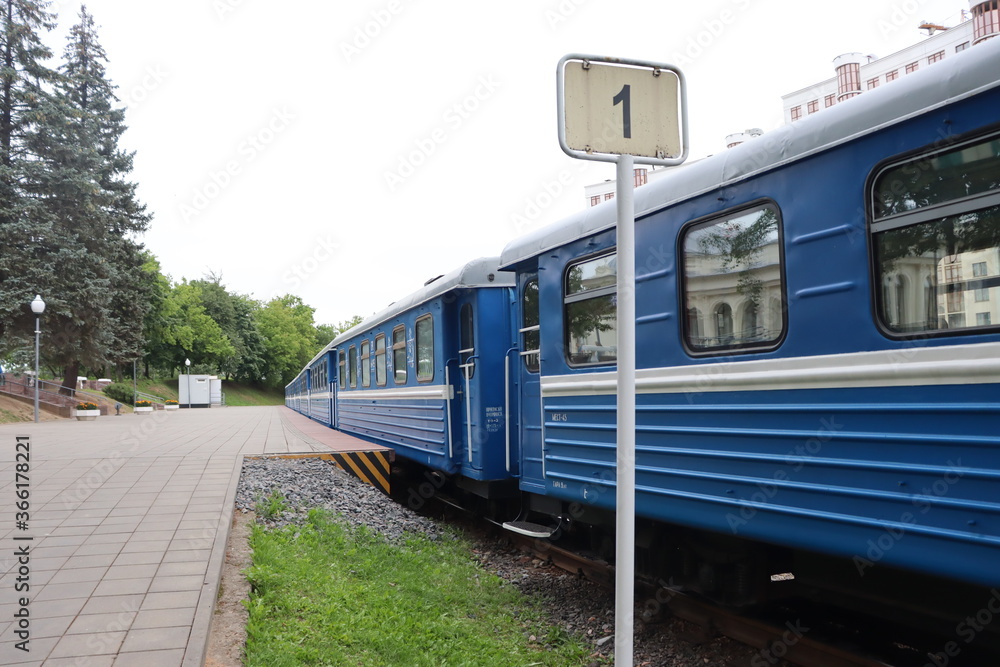 train wagon motion view from platform