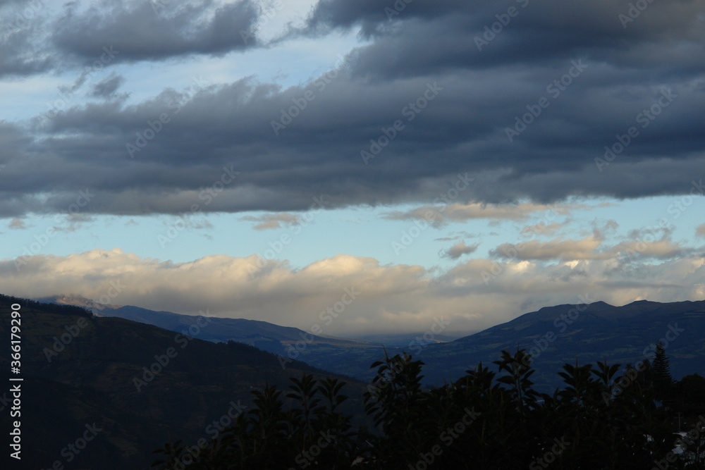 Panoramic view to the Andes mountains