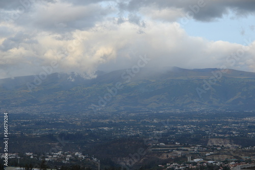Panoramic view to the Andes mountains