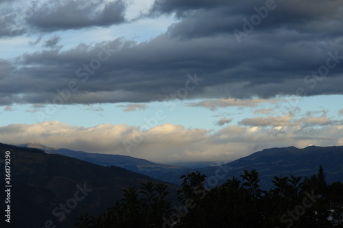 Panoramic view to the Andes mountains