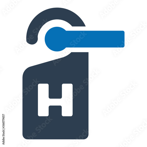 Hotel room privacy icon.