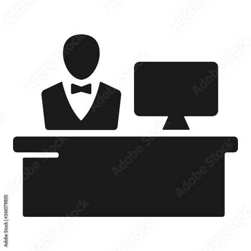 Hotel receptionist icon.