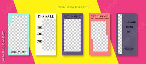 Modern Stories Vector Background.